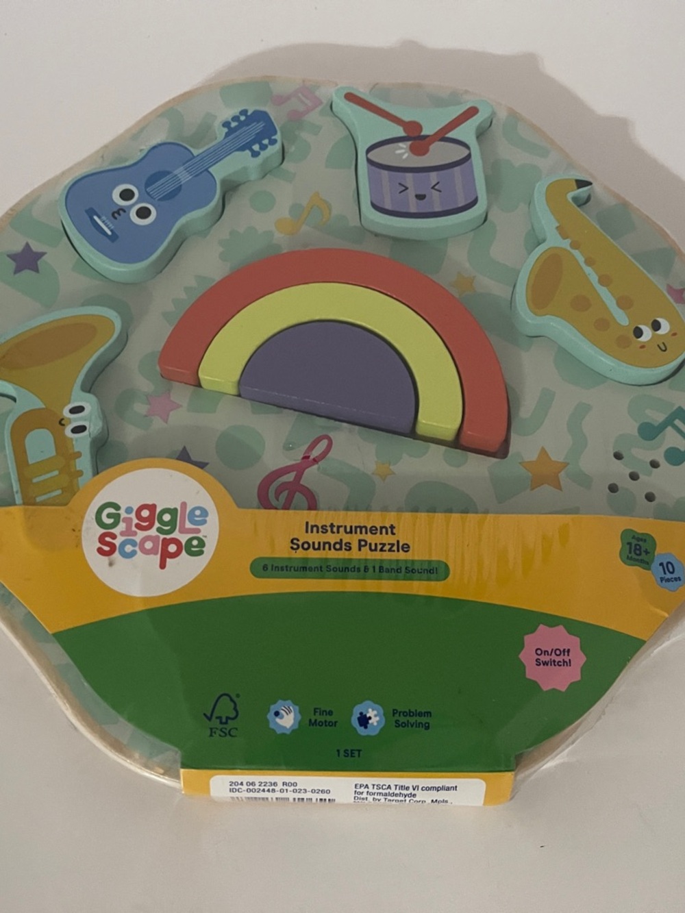 Gigglescape Chunky Sound Puzzle is a wooden